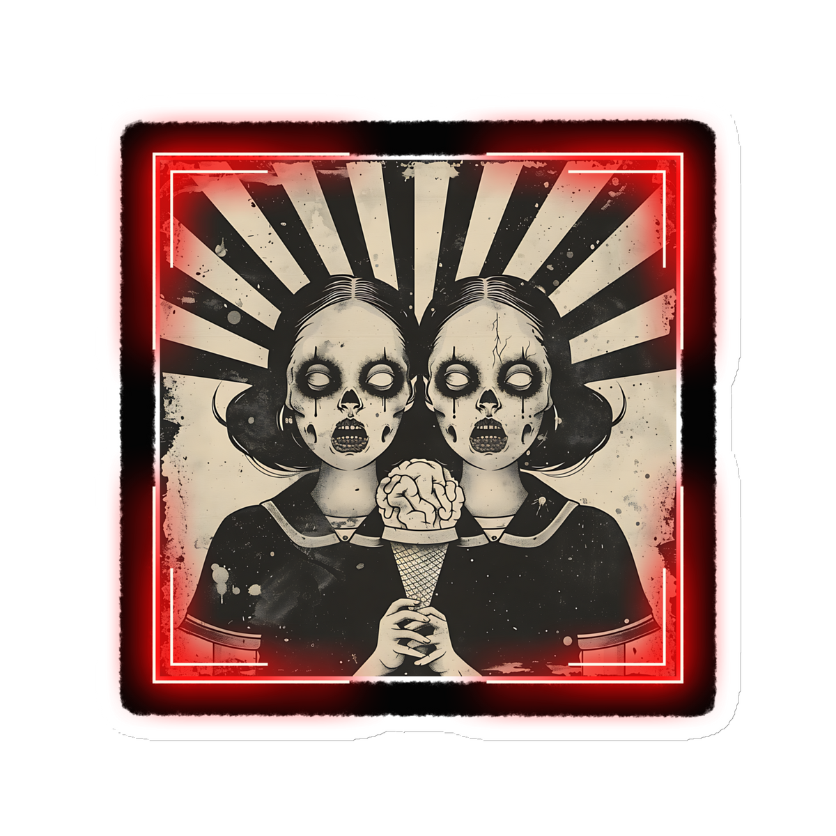 Zombie Twins Magnet