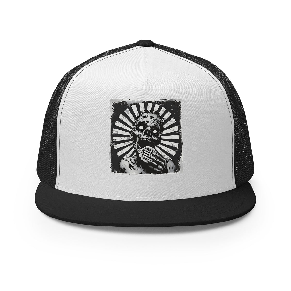 Zombie Eating a Waffle Trucker Hat