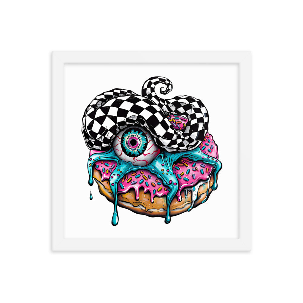 Framed Zombie Donut Poster