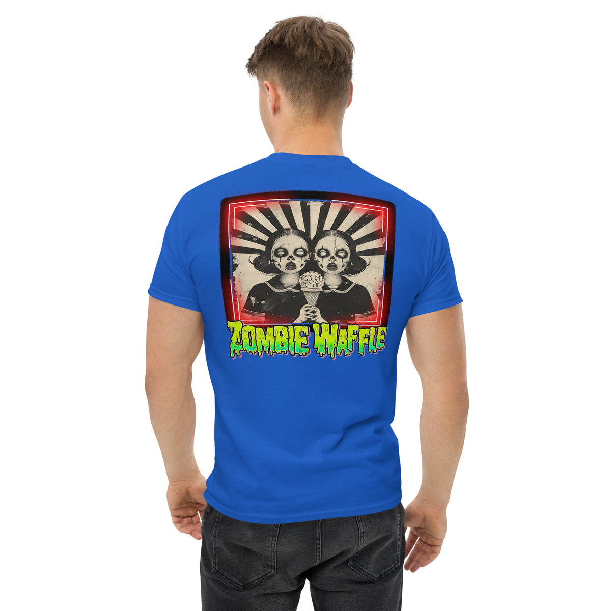 Zombie Twins Men's Loose Fit Tee (Back Print)