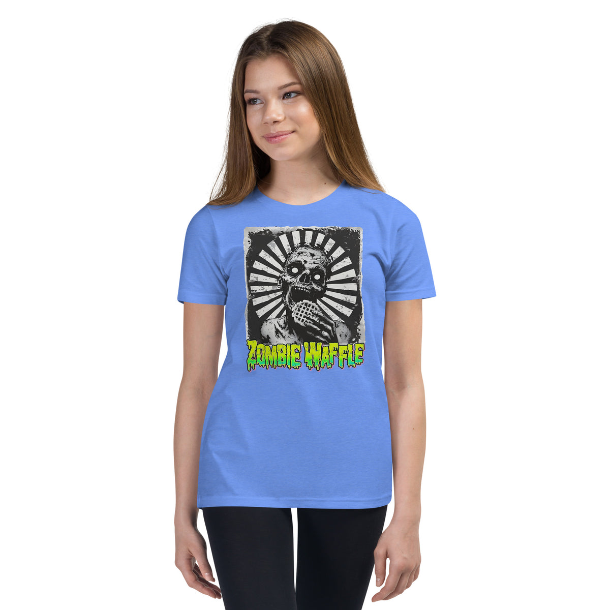 Zombie Eating a Waffle Youth Tee